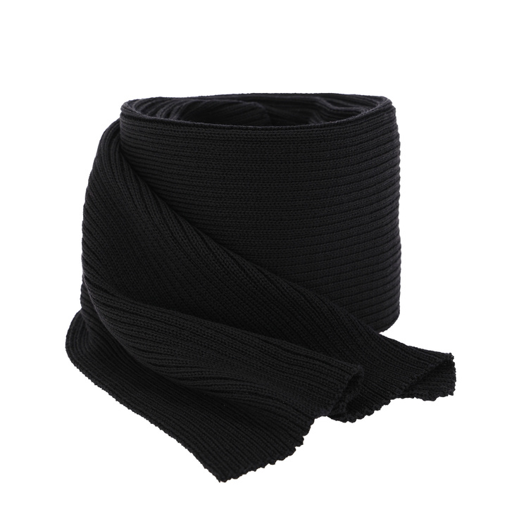 Herr vinter halsduk, svart, 100% Merino Ull, Brayan