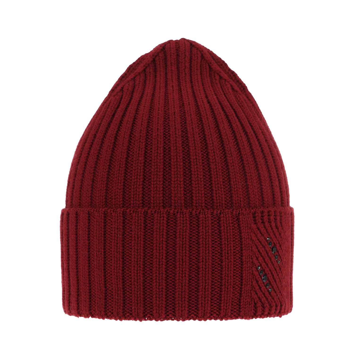 Dam vintermössa, bordó, 100% Merino Ull, Ariga