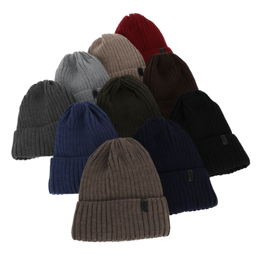 Herr vintermössa, brun, med merinull, Tyrol