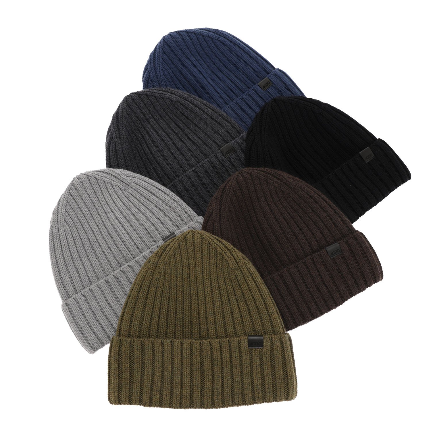 Herr vintermössa, blå, 100% Merino Ull, Nathan