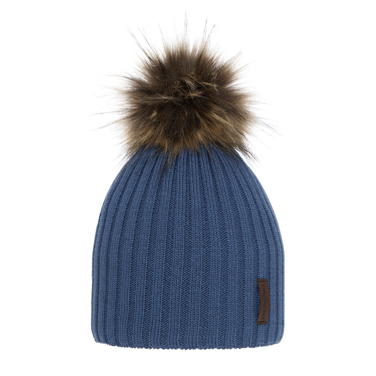 Pojke vintermössa, blå, med pompom, Amur