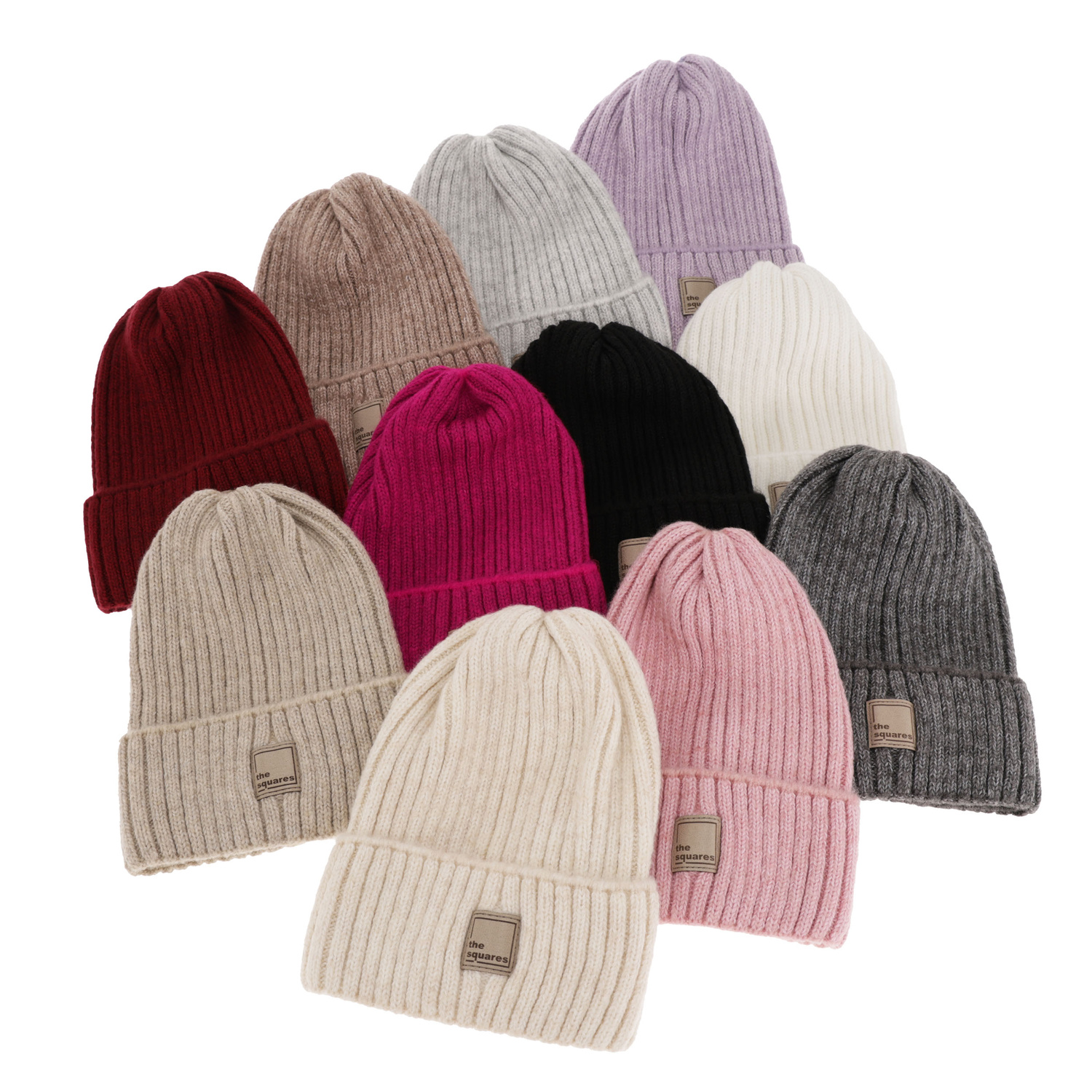 Dam vintermössa, beige, med merinull, Benedetta