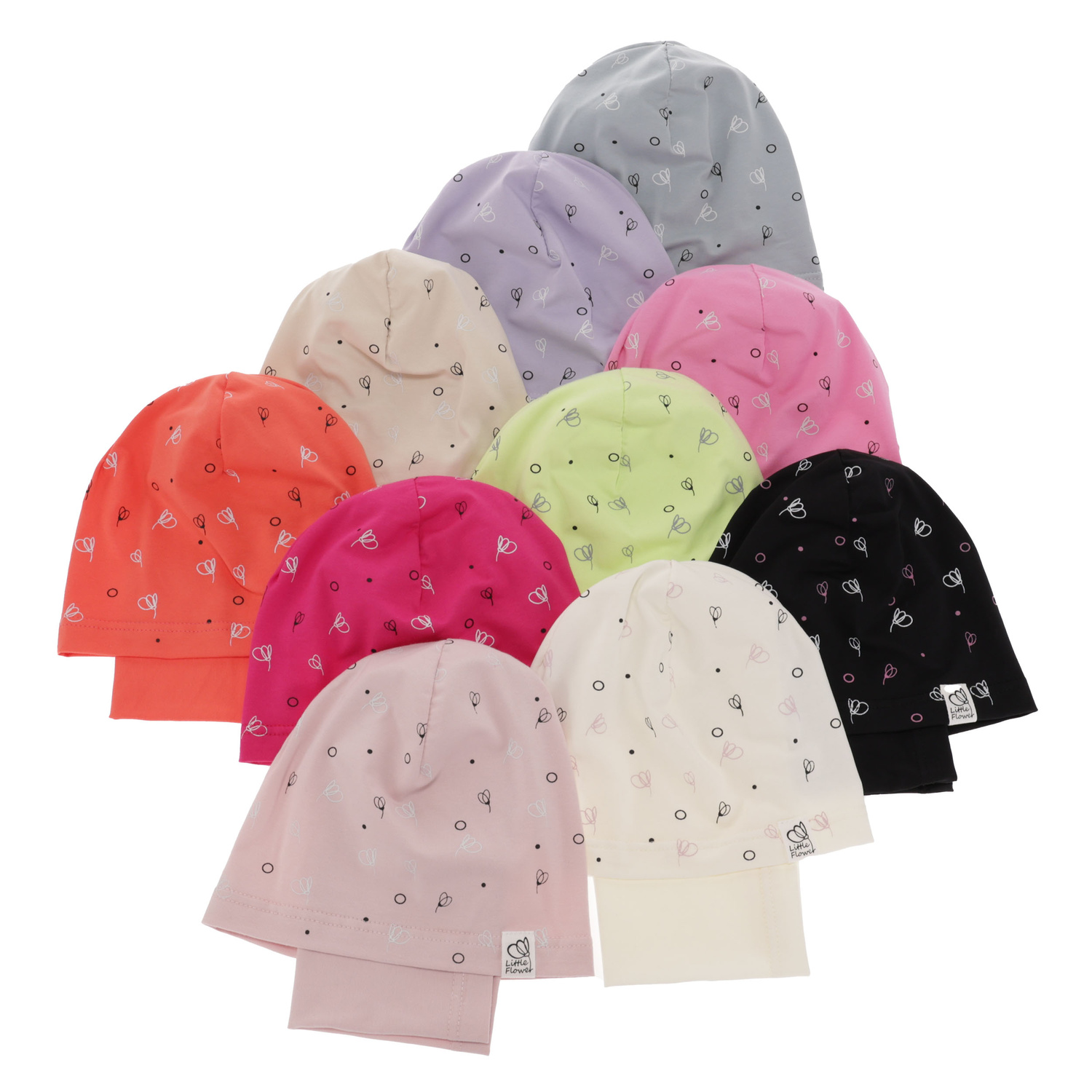 Flicka höst/vår set: mössa och tubhalsduk, rosa, fodrad med bomull, Fiora