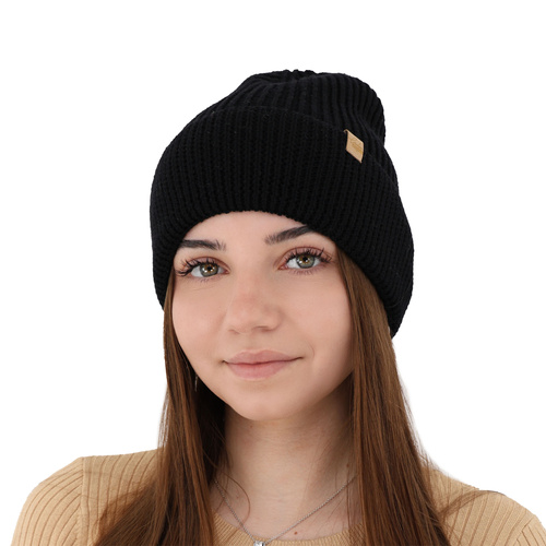 Dam vintermössa, smaragdgrön, 100% Merino Ull, Isla