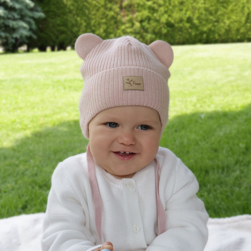 Flicka höst/vår mössa, lila, med knytband, Djona