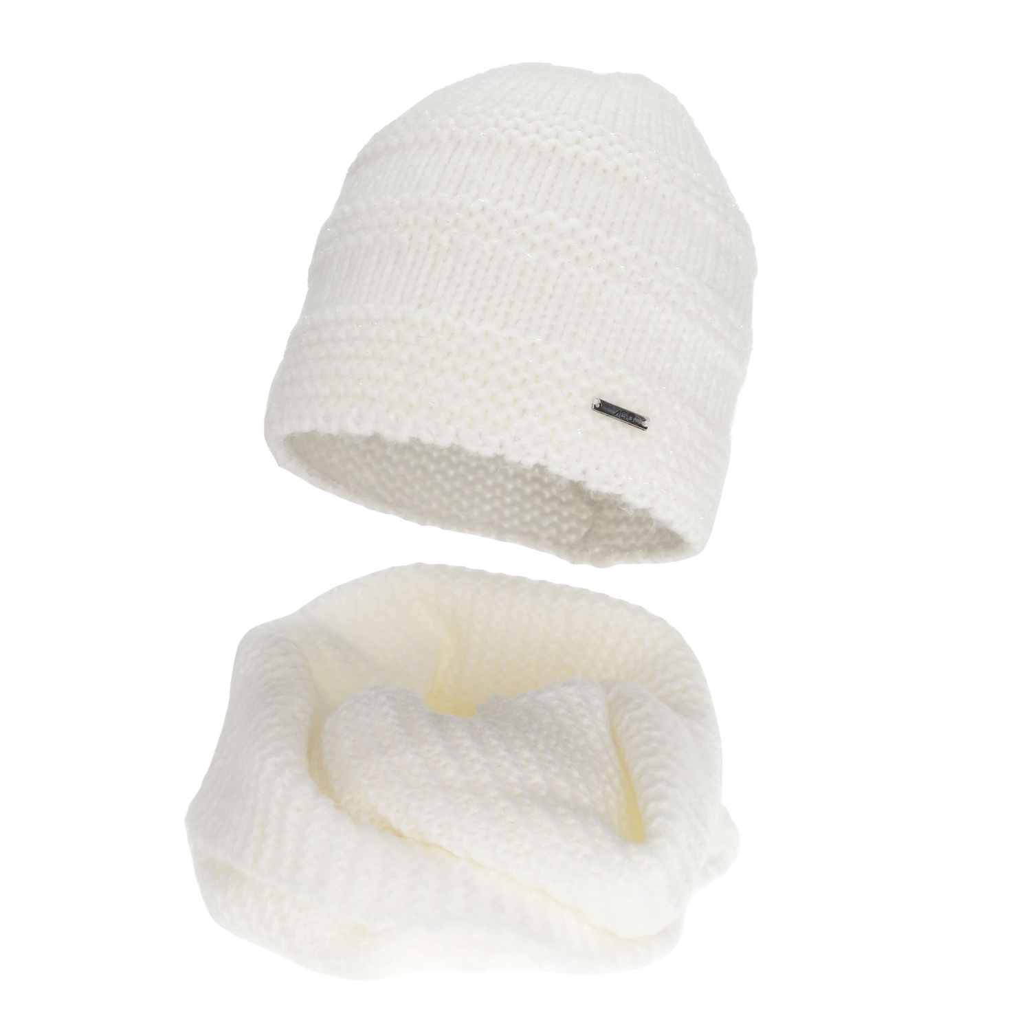 Dam vinter set: mössa och tubhalsduk, rosa, med merinull, Driva