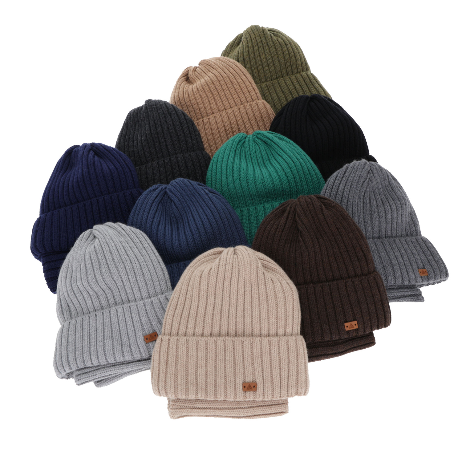 Pojke vinter set: mössa och tubhalsduk, 100% Merino Ull, camel Umberto
