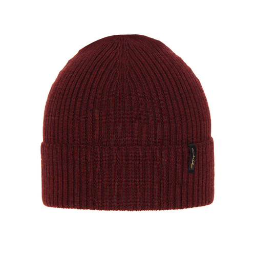 Dam vintermössa, bordó, med 100% Merino Ull, Megan