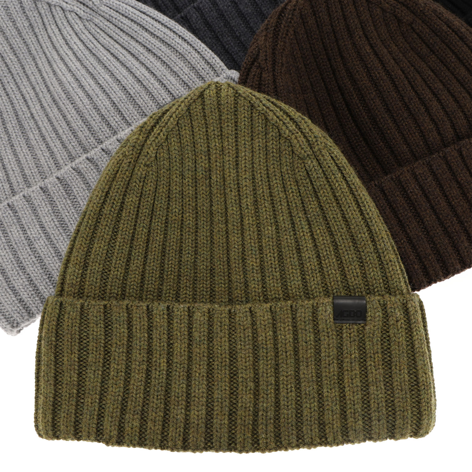 Herr vintermössa, blå, 100% Merino Ull, Nathan