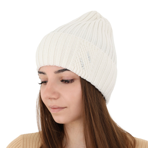 Dam vintermössa, grå, 100% Merino Ull, Ariga