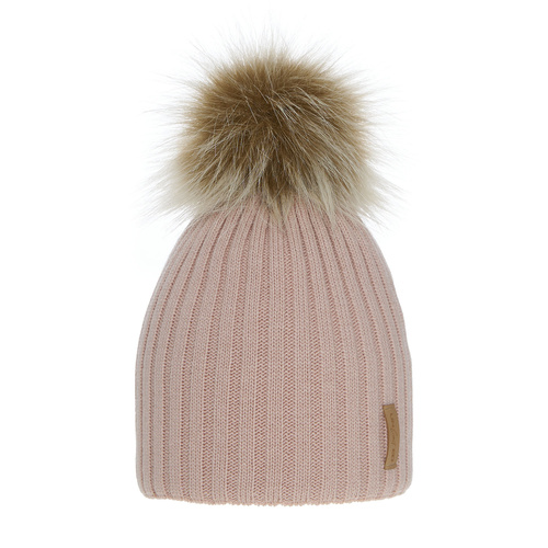 Flicka vintermössa, rosa, med pompom, Werbena