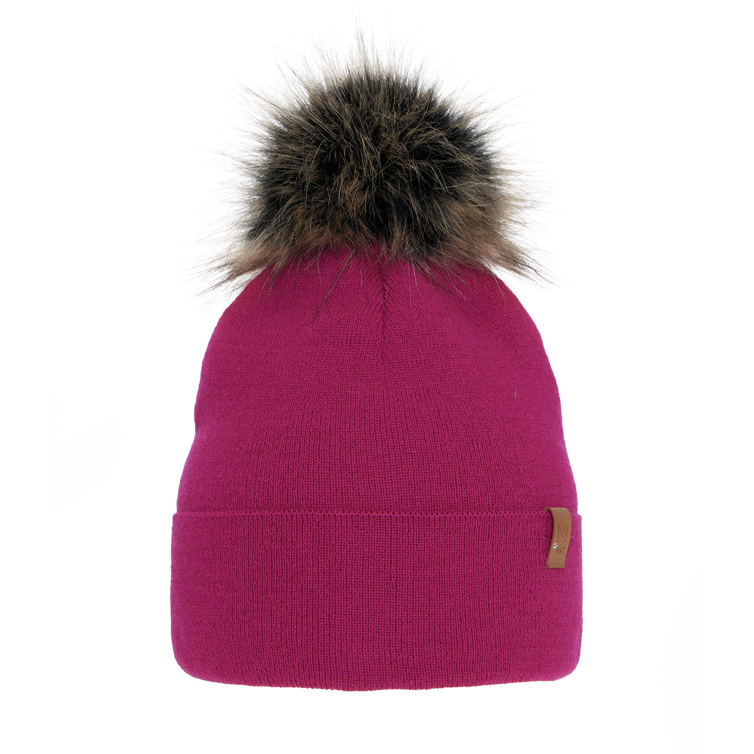 Dam vintermössa, rosa, med pompom, Kalia