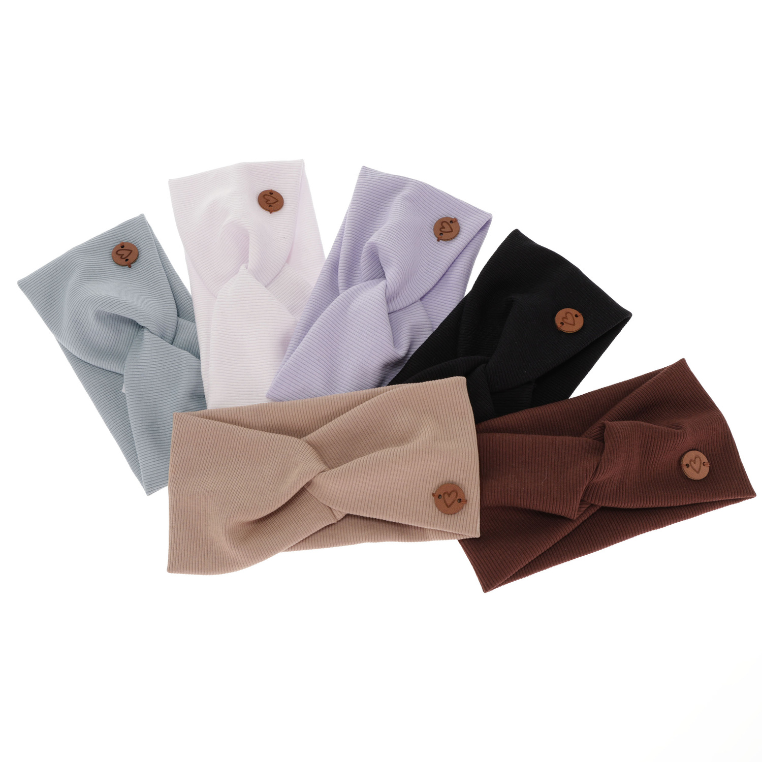 Flicka höst/vår pannband, vit, bomull, Kasjana