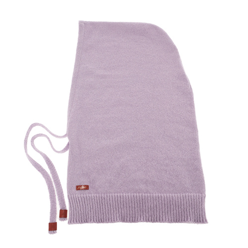 Dam vinter balaclava, lila, med merinull, Elizabeth