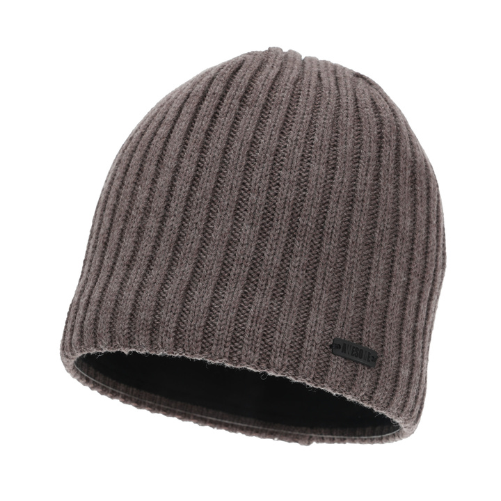 Herr vintermössa, beige, med merinull, Adagio