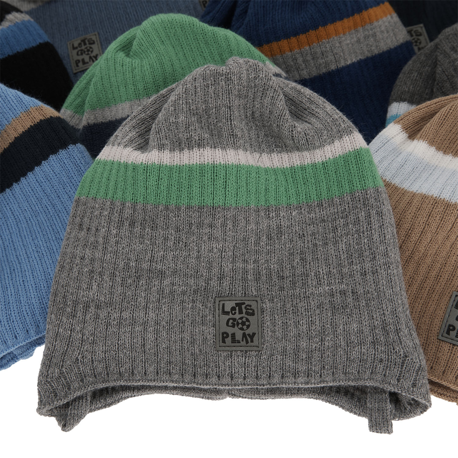 Pojke höst/vår mössa, orange, med knytband, Oliver