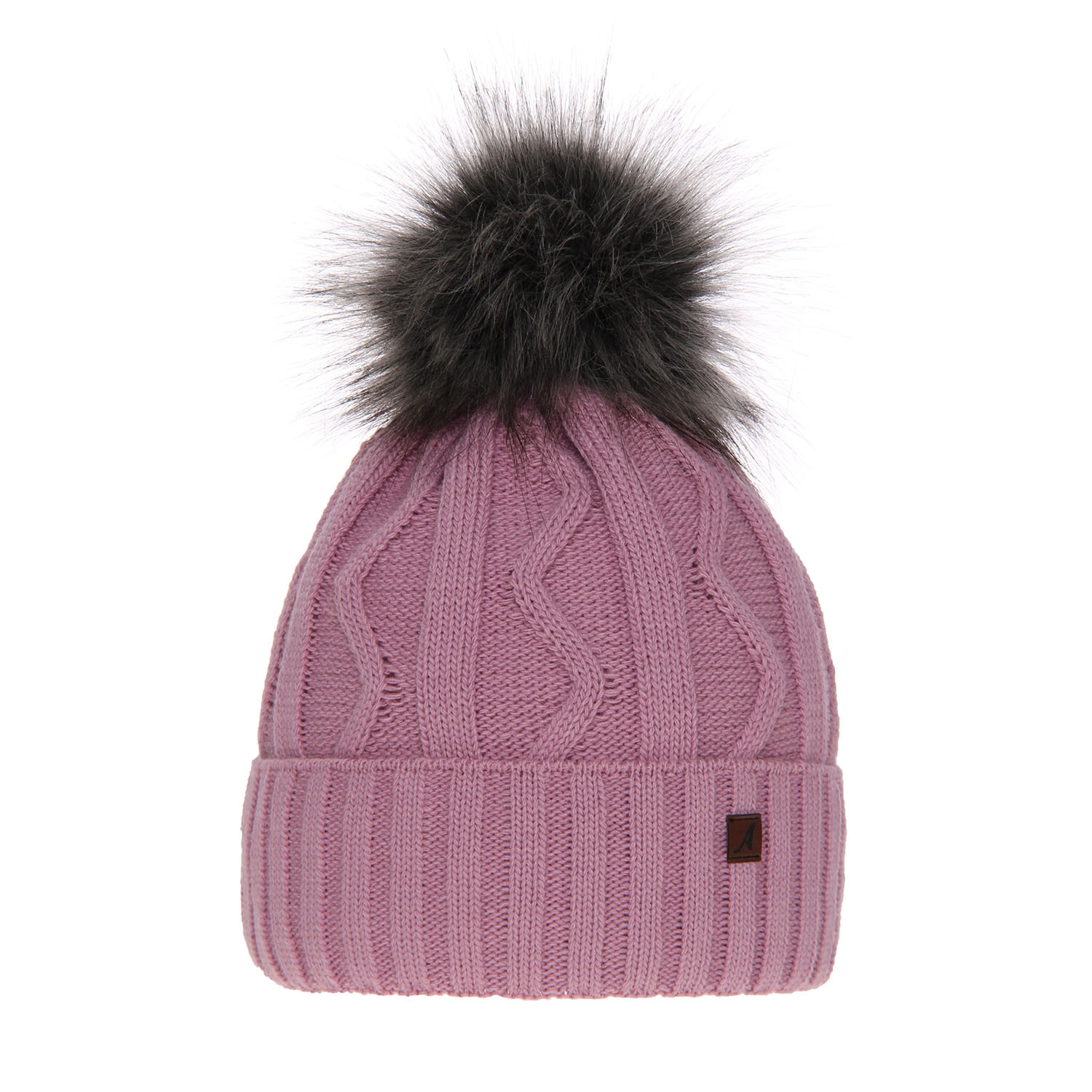 Dam vintermössa, lila, med pompom, Renika