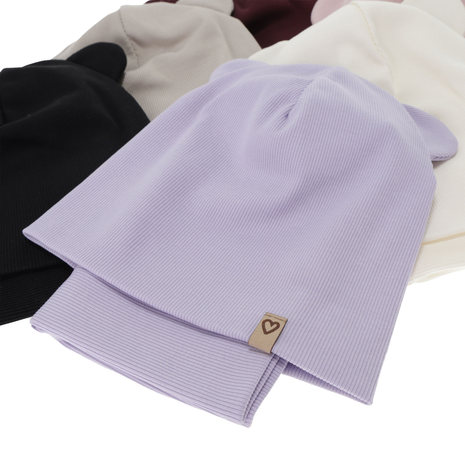 Flicka höst/vår set: mössa och tubhalsduk, bomull, lila, Luminia