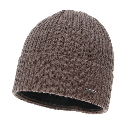 Herr vintermössa, beige, med merinull, Baltor
