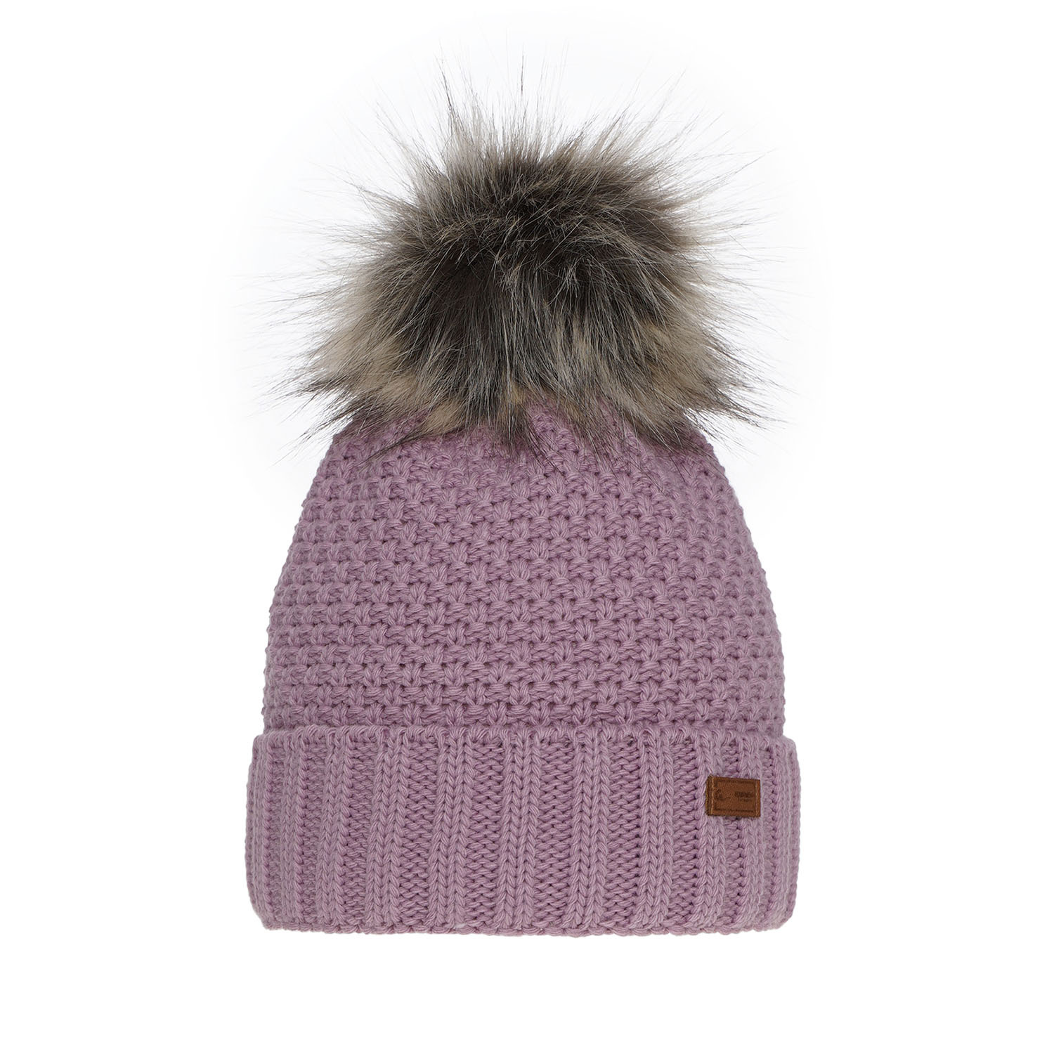 Flicka vintermössa, lila, med pompom, Pola