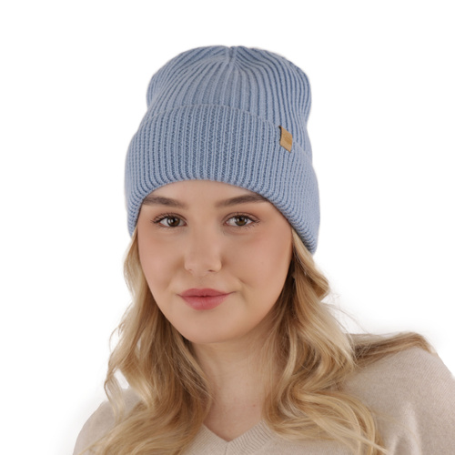 Dam vintermössa, smaragdgrön, 100% Merino Ull, Isla