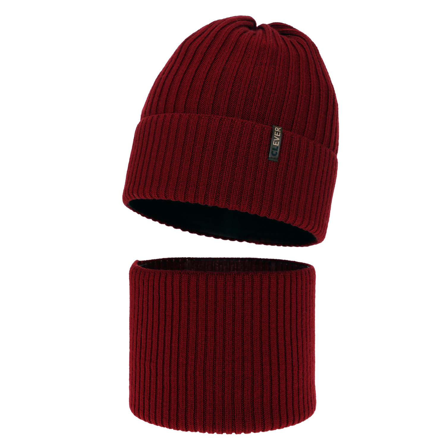 Pojke vinter set: mössa och halsduk, bordå, med 100% Merino Ull, Gizmo