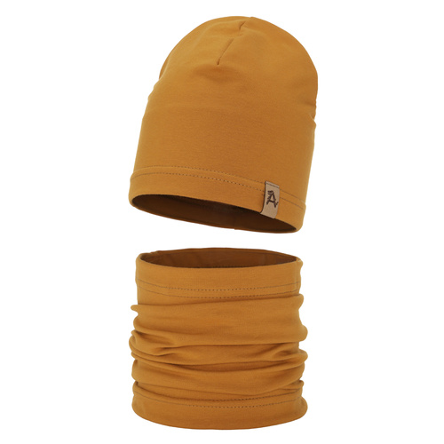 Pojke höst/vår set: mössa och halsduk, honung, Griffin