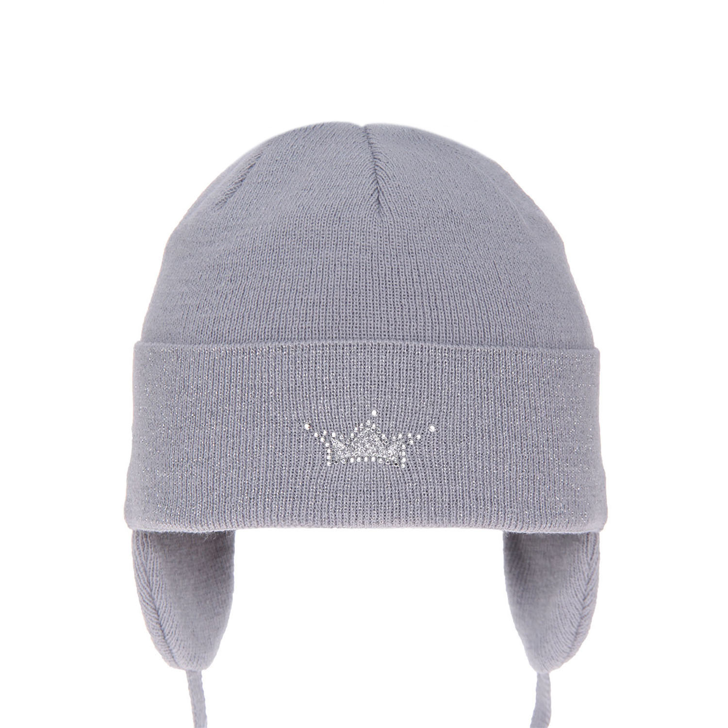 Flicka höst/vår mössa, grå, med knytband, Helka