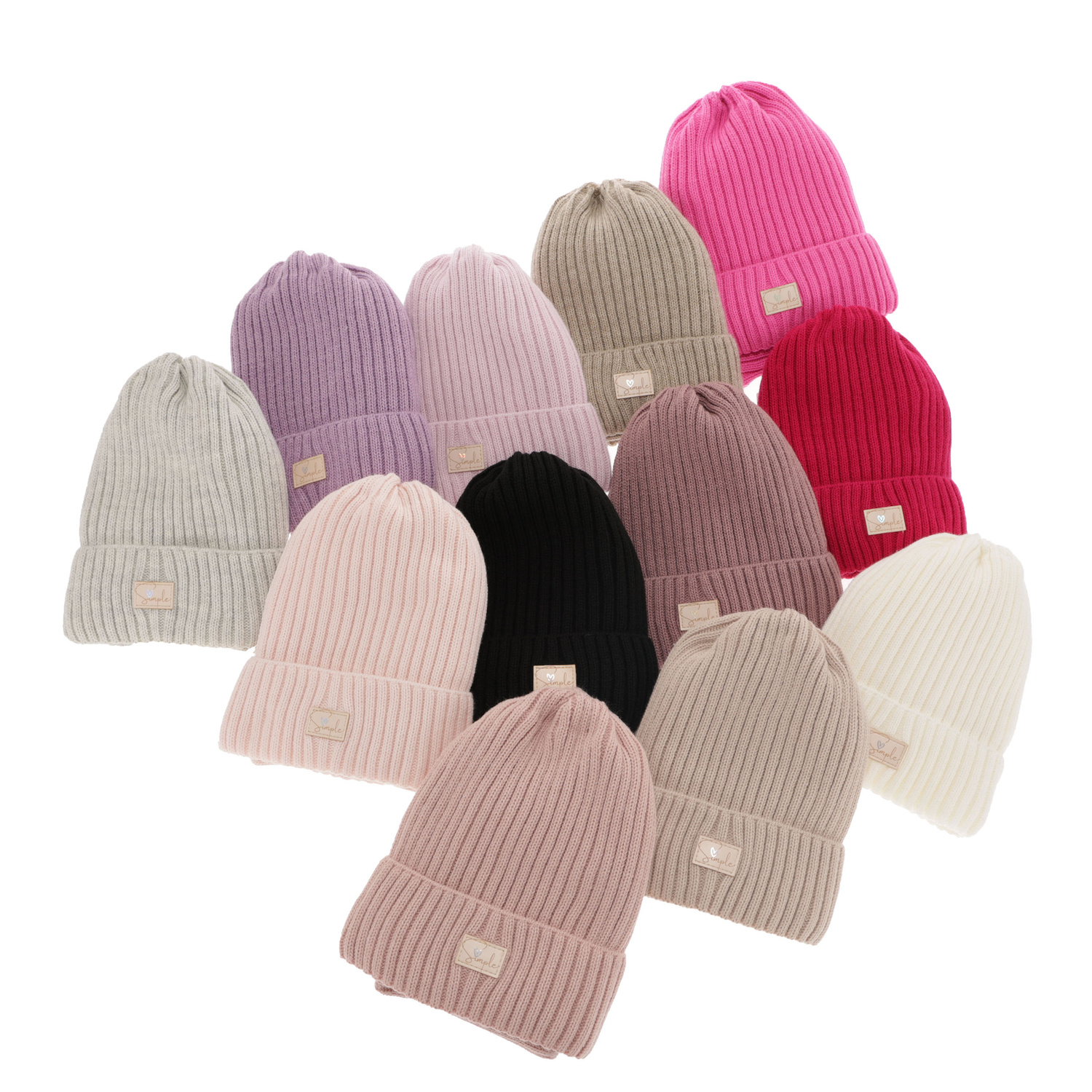 Flicka vinter set: mössa och tubhalsduk, beige, Tampa