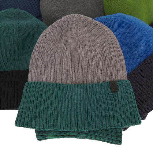 Pojke höst/vår set: mössa och halsduk, orange, med bomull, Tauros