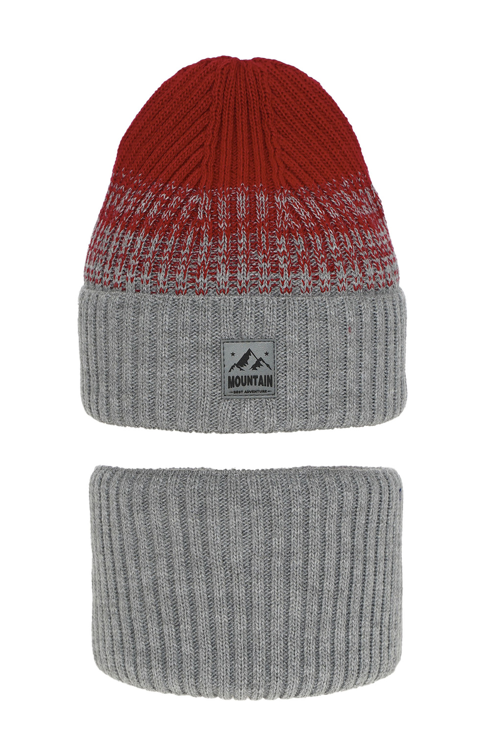 Pojke vinter set: mössa och tubhalsduk, grå, Ralph