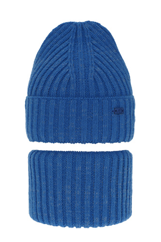 Pojke vinter set: mössa och halsduk, blå, Zeno
