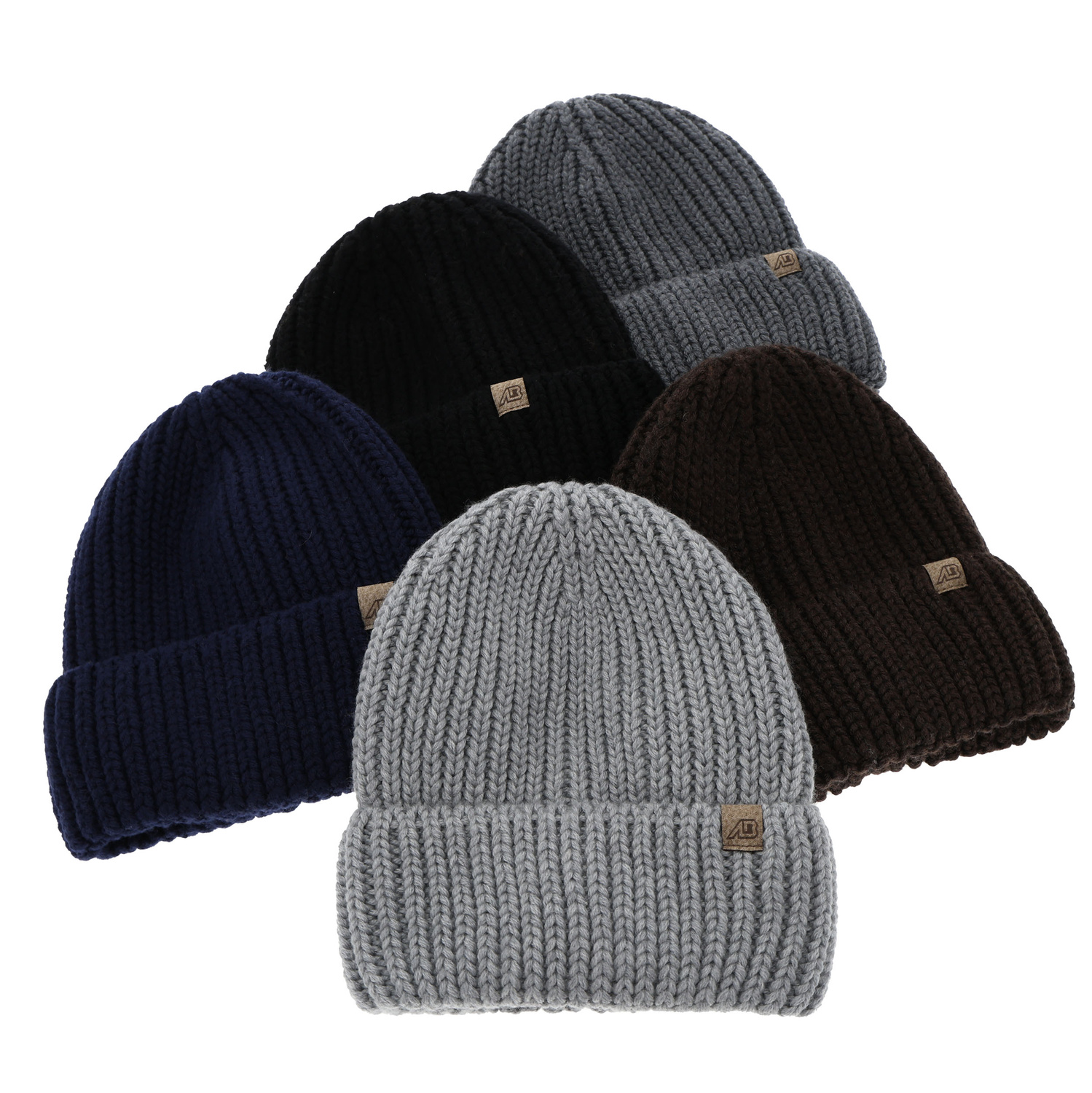 Herr vintermössa, grå, 100% Merino Ull, Berno