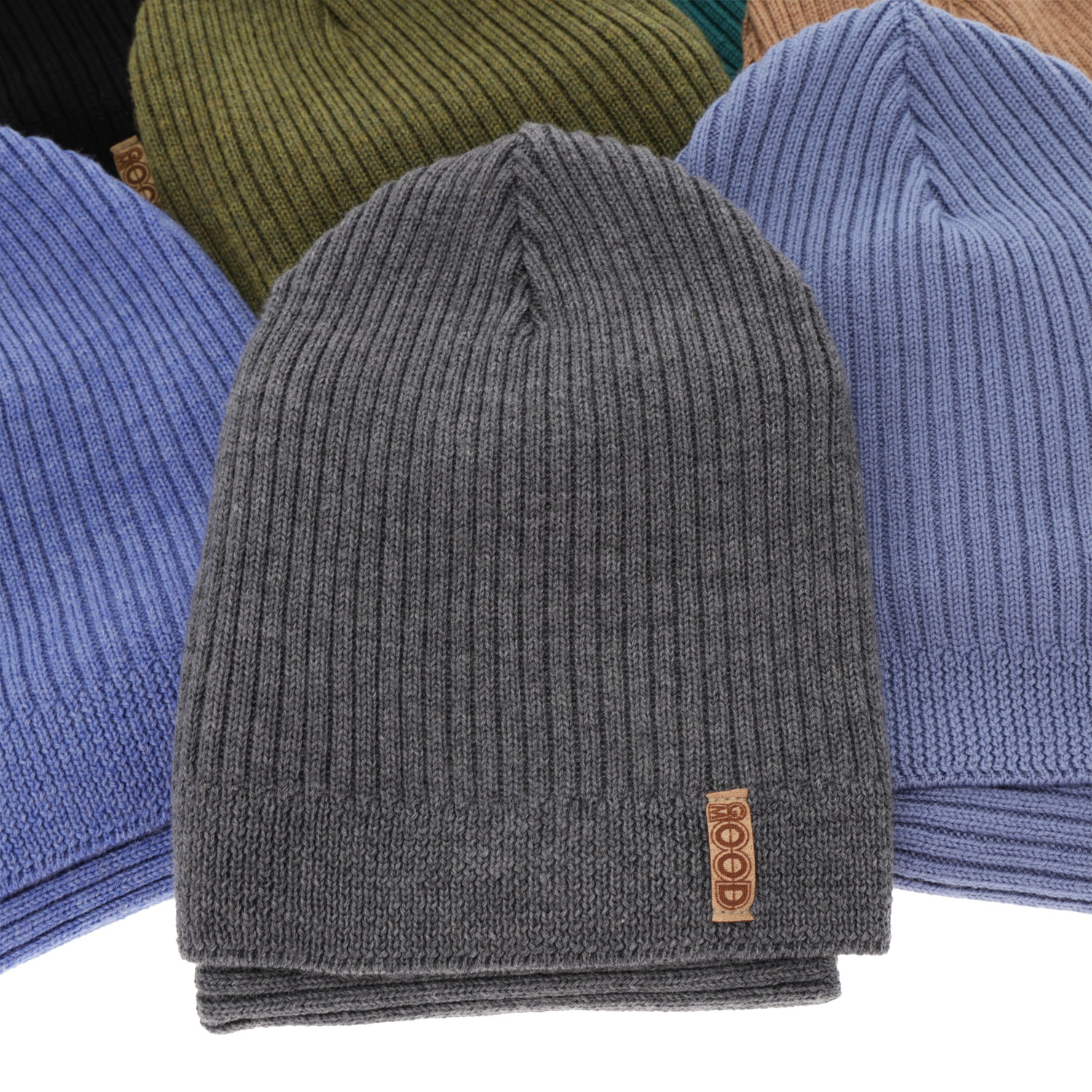 Pojke höst/vår set: mössa och tubhalsduk, grön, 100% Merino Ull, Chester