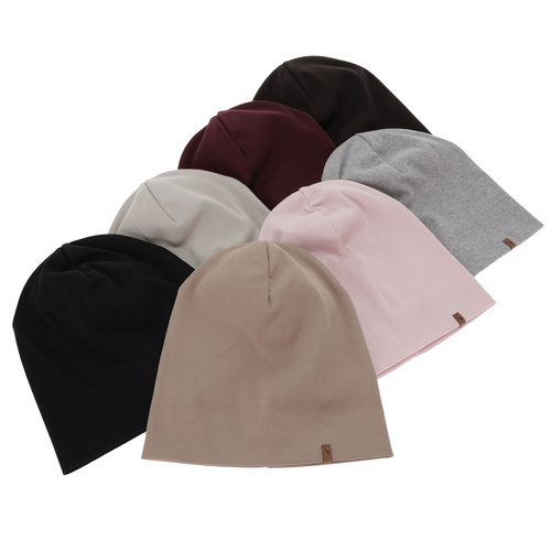 Dam höst/vår mössa, beige, bomull, Zenita