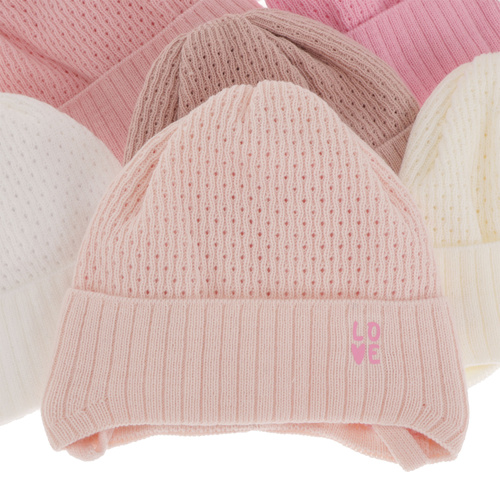 Flicka höst/vår mössa, creme, med knytband, Camilla