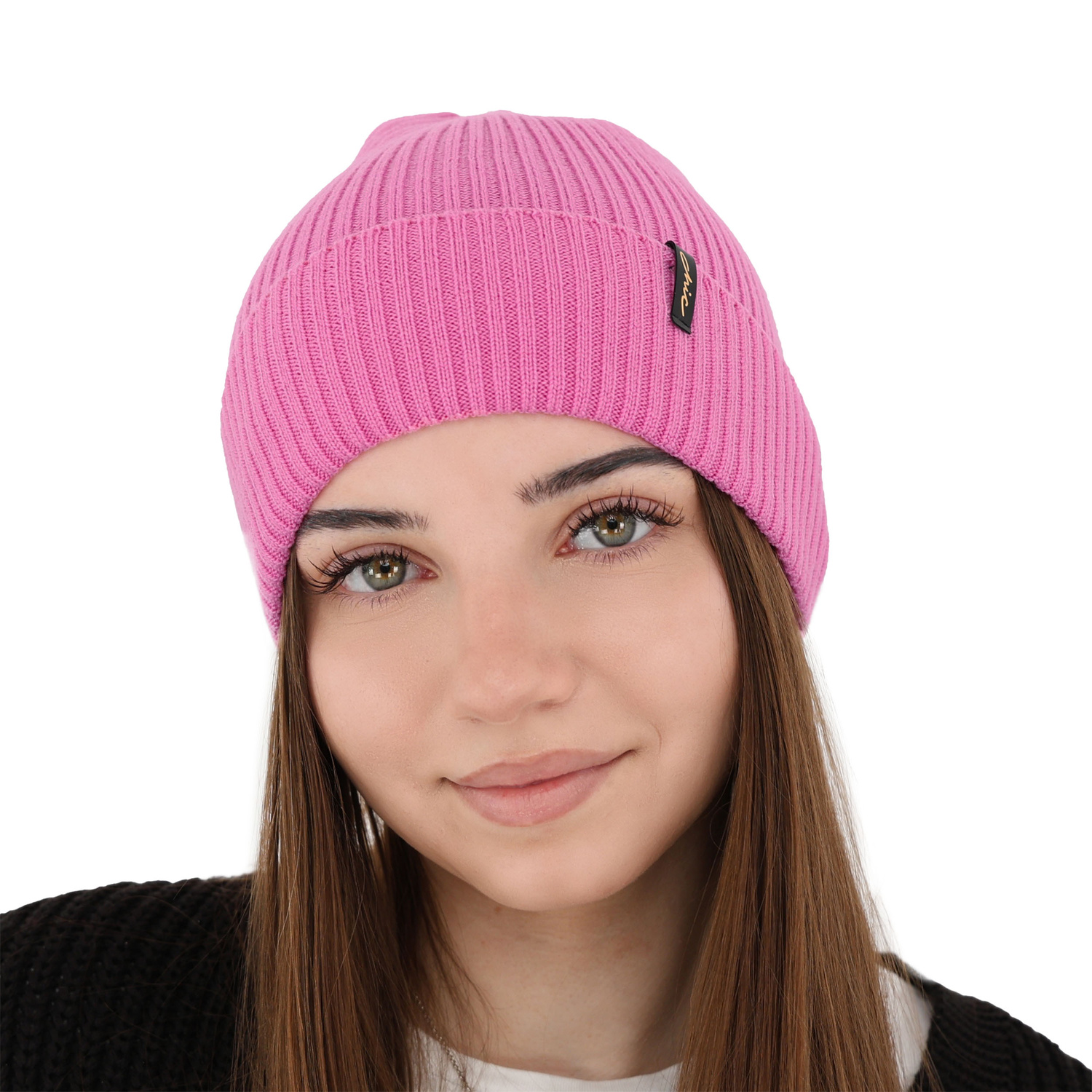 Dam vintermössa, bordeaux, 100% Merino Ull, Megan
