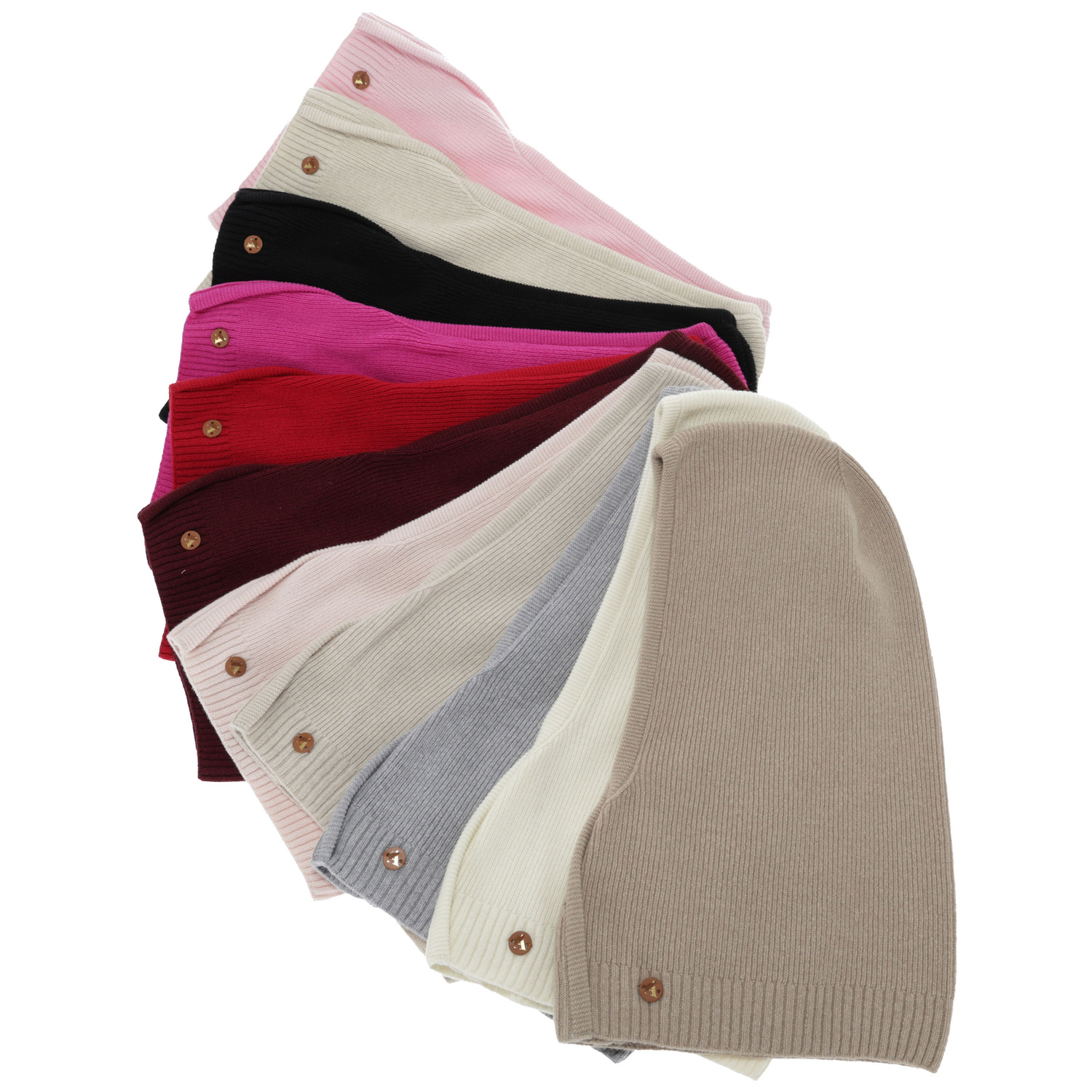 Balaclava höst, vinter, dam, krämfärgad, merinull med kaschmir, Kiruna