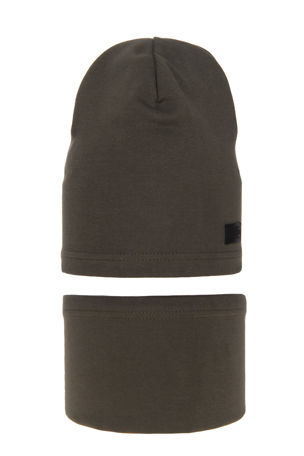 Pojke höst/vår set: mössa och halsduk, khaki, bomull, Frizi