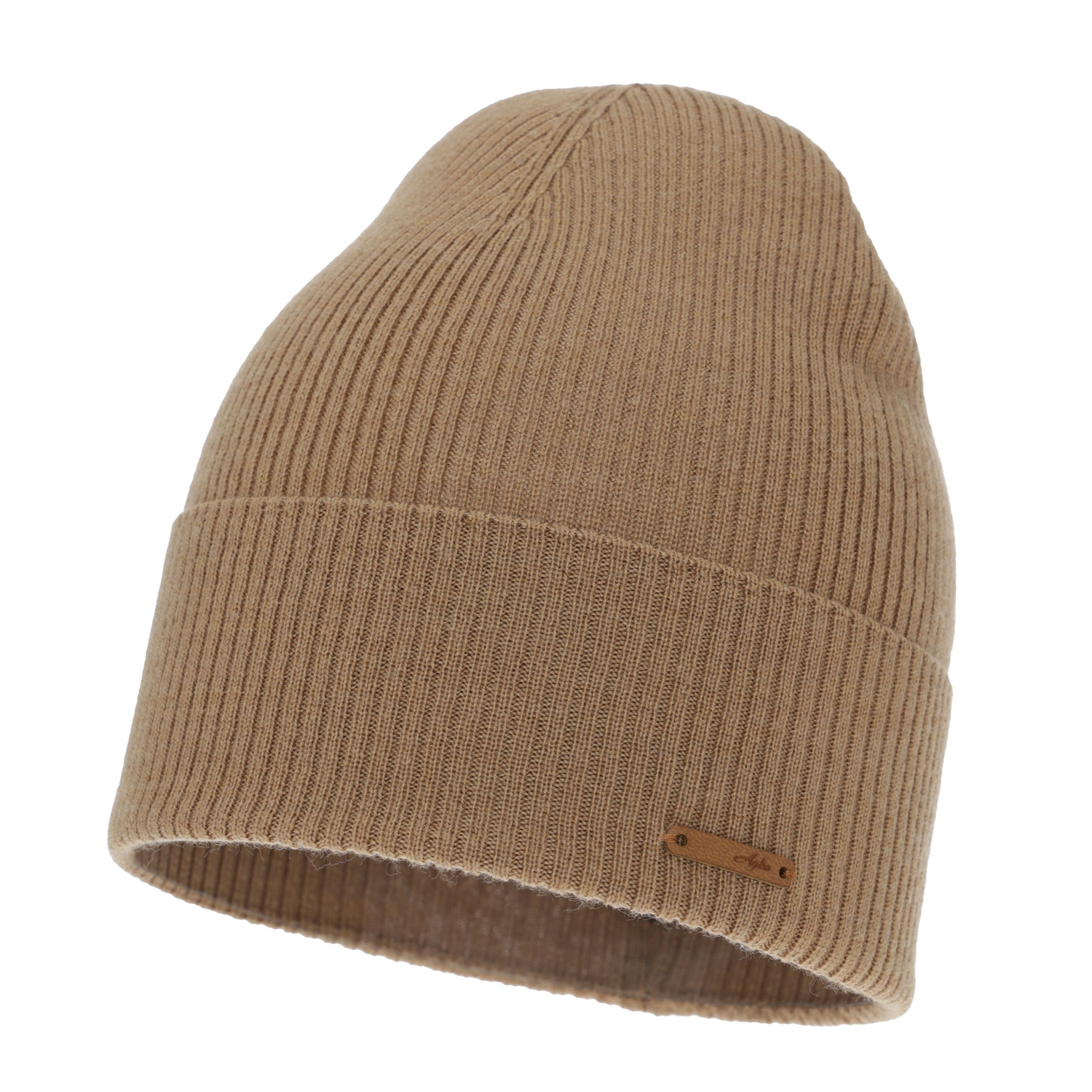 Dam höst/vinter mössa, camel, 100% Merino Ull, Flerra