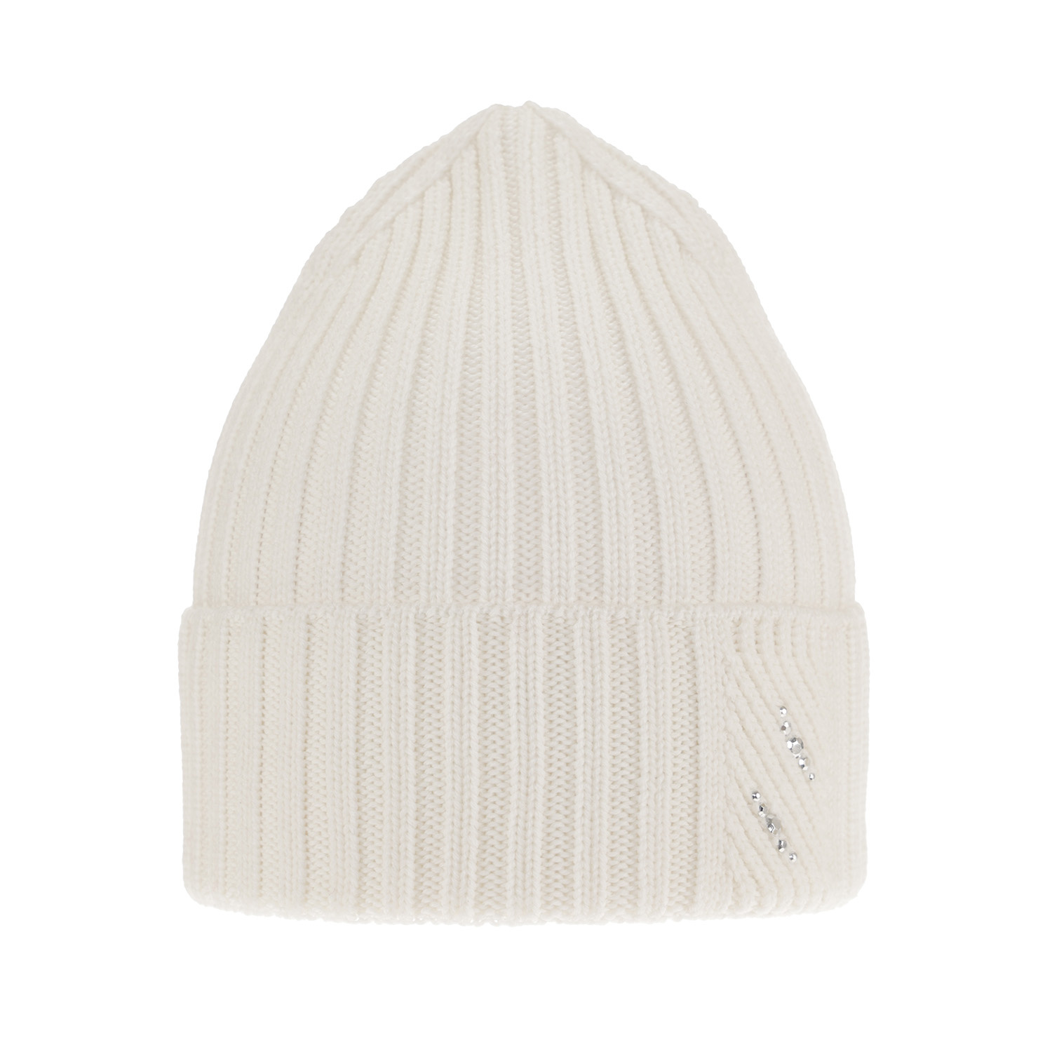 Dam vintermössa, vit, 100% Merino Ull, Ariga
