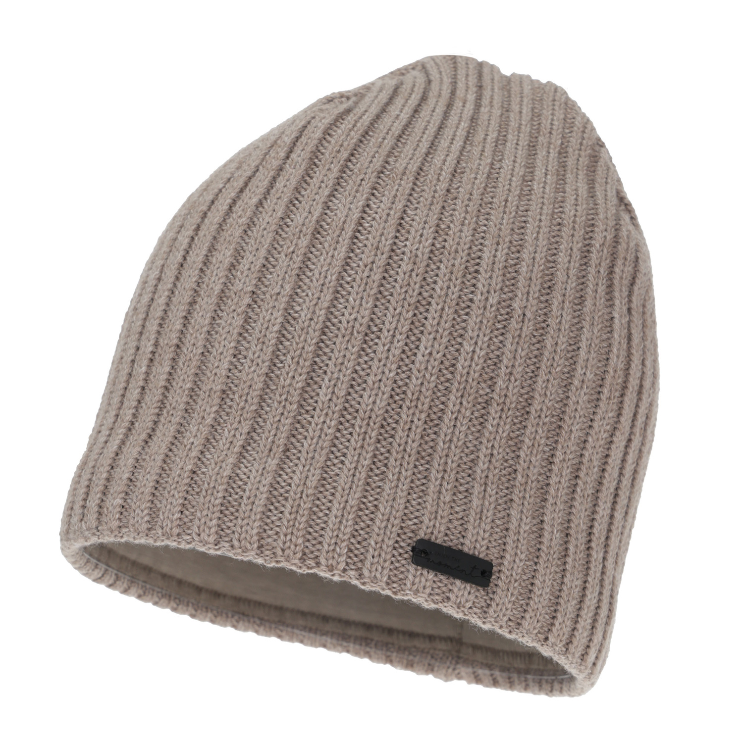 Dam vintermössa, mörkbeige, med merinull, Soletta