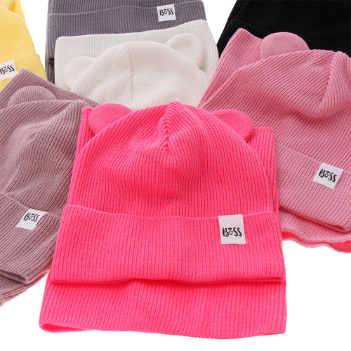 Flicka höst/vår set: mössa och tubhalsduk, rosa, med bomull, Kajra