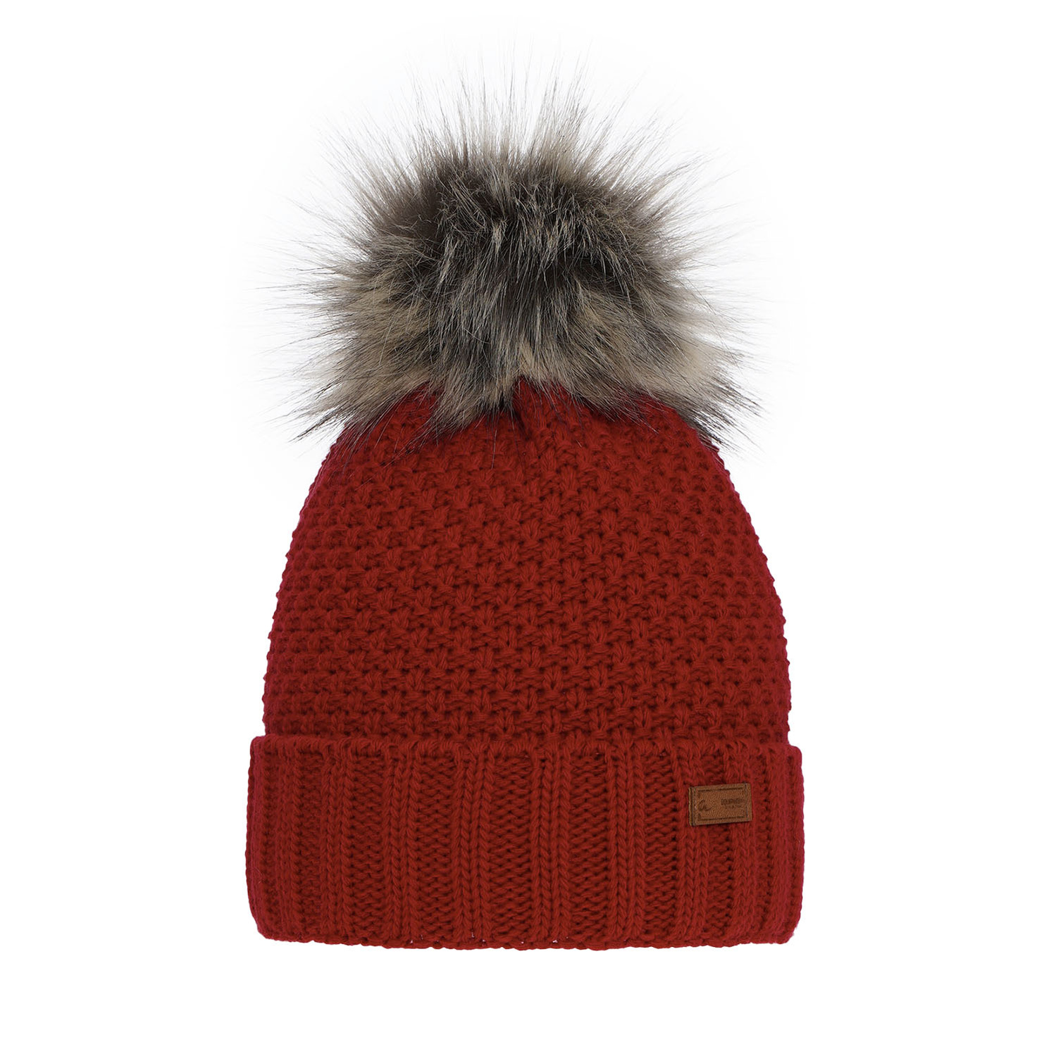 Flicka vintermössa, röd, med pompom, Pola