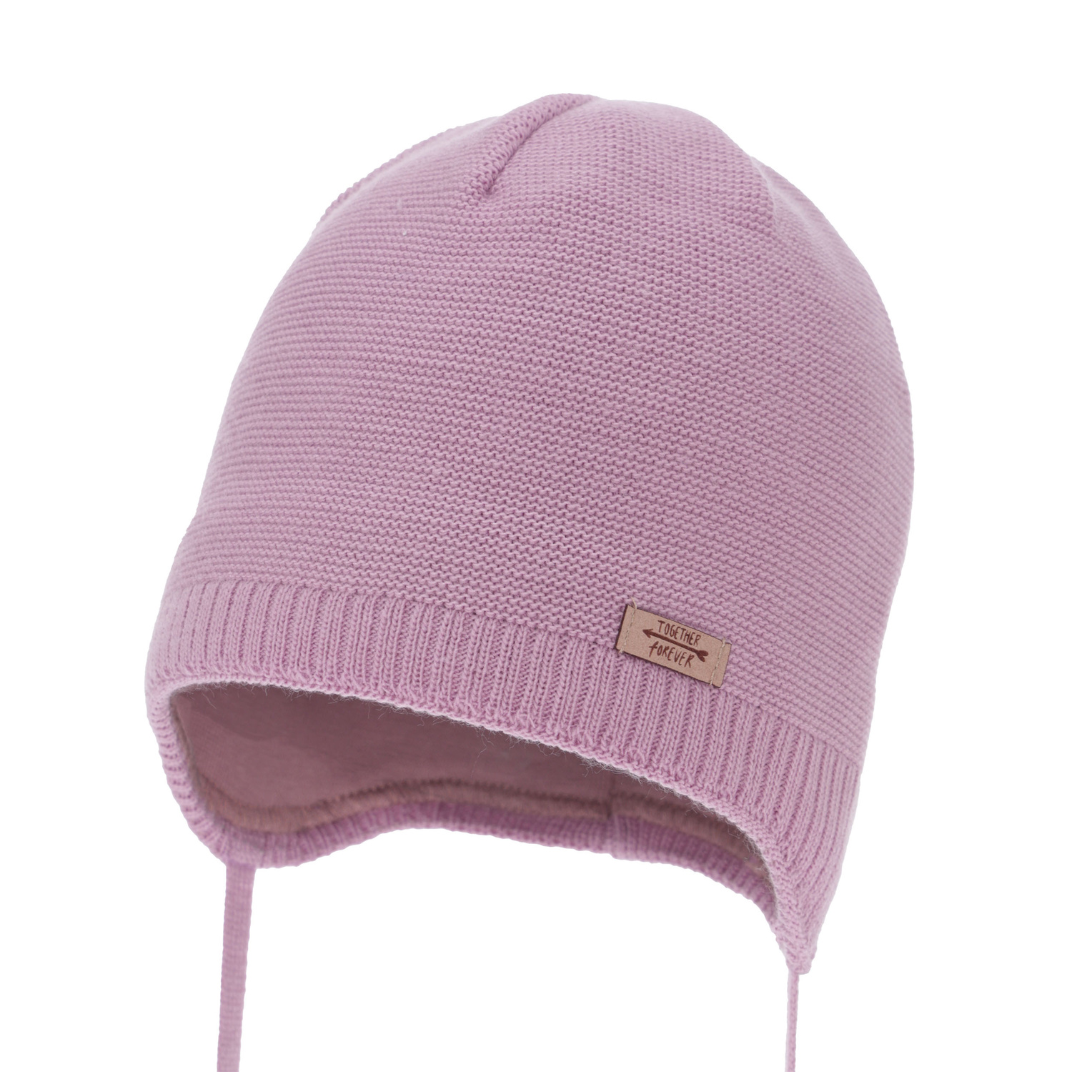 Flicka höst/vår mössa, ljungfärgad, med knytband, Svenja