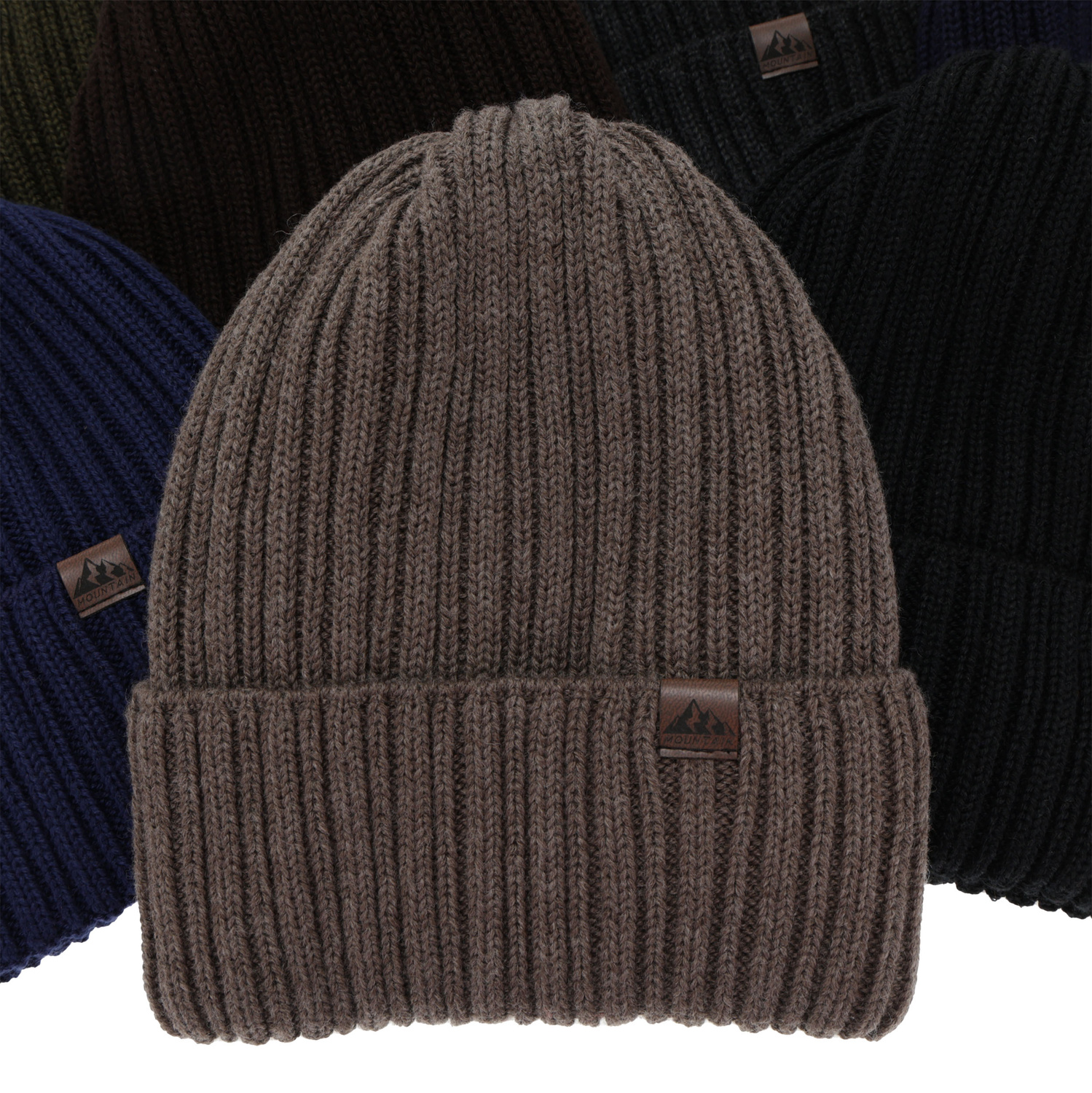 Herr vintermössa, grå, med merinull, Huno