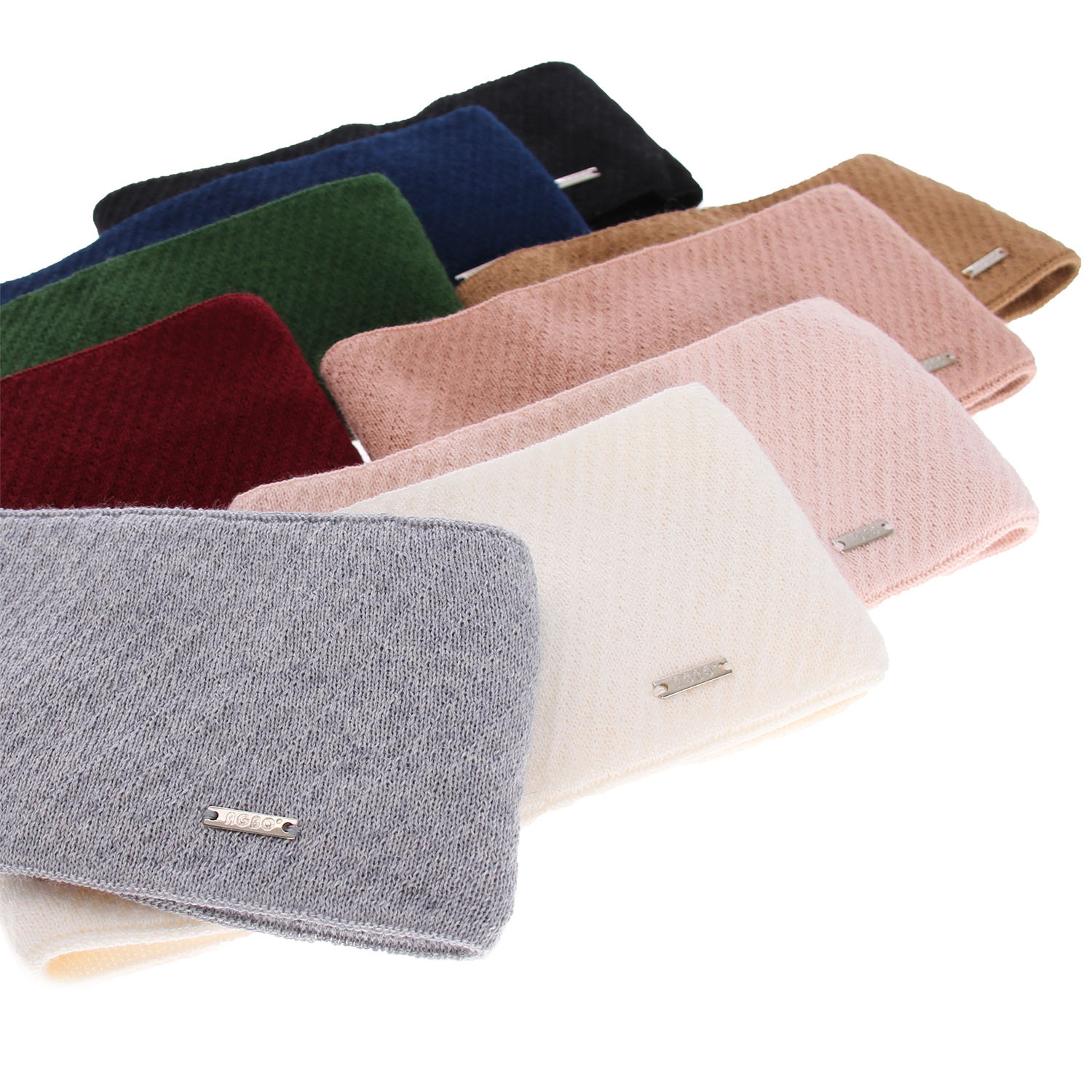 Dam vinter pannband, svart, med merinull, Katrina