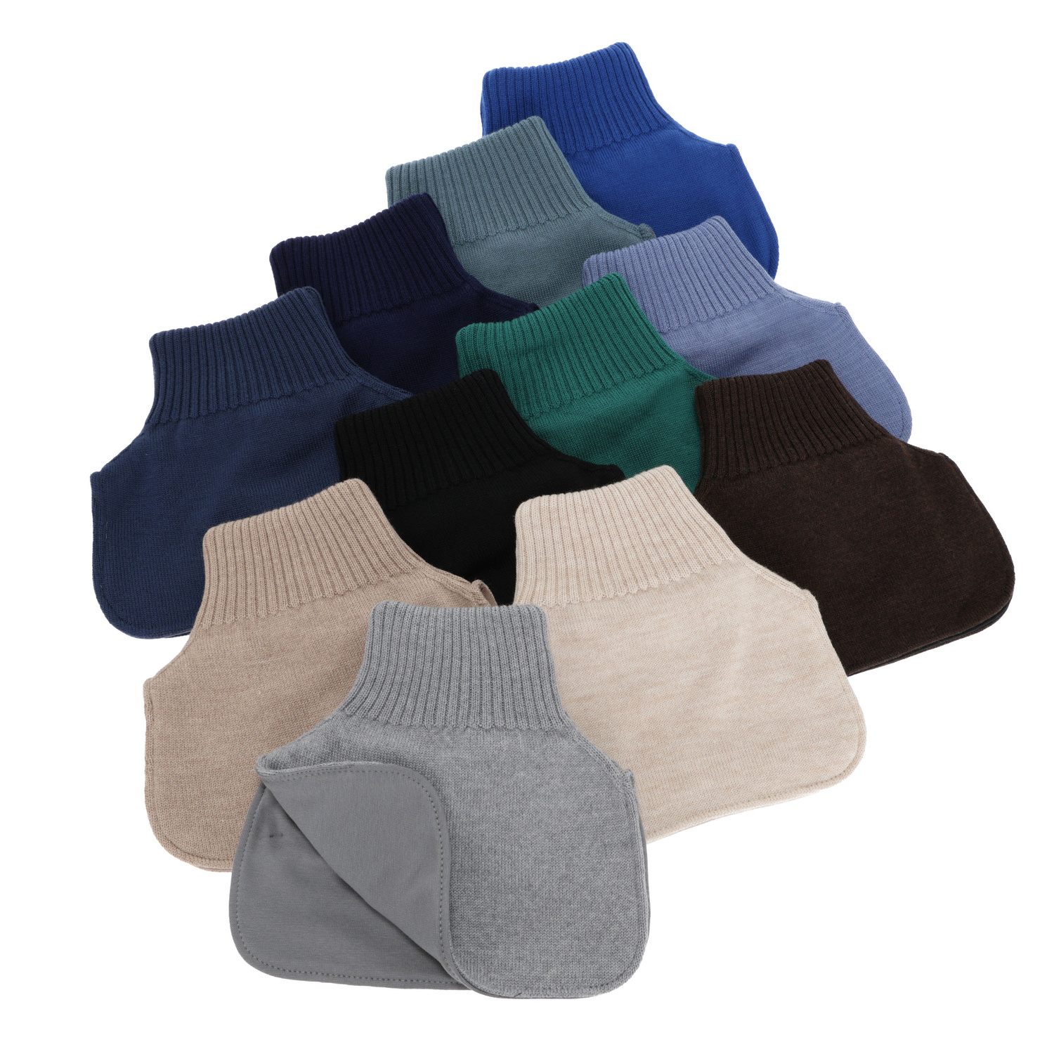 Pojke vinter halsvärmare, 100% Merino Ull, fodrad med bomull, beige, Tiket