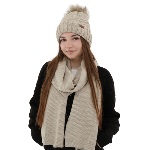 Dam vinter halsduk, beige, Agora
