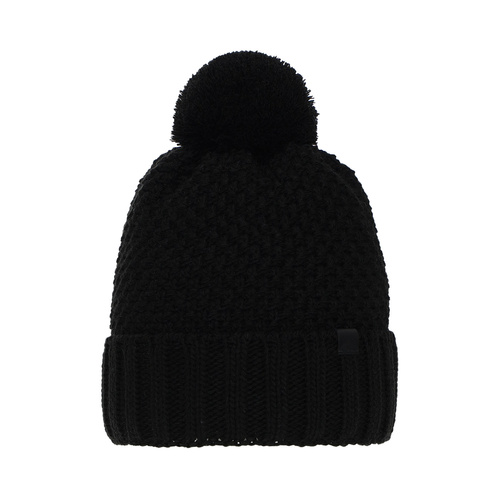 Pojke vintermössa, svart, med pompom, Polins